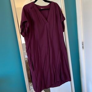 Grape color dress with pockets